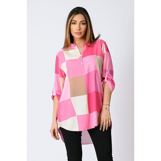 Bluzka "Elo" w kolorze różowo-jasnobrązowo-kremowym Plus Size Company 40/42 okazyjna cena Limango Polska