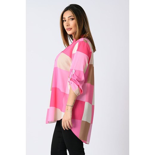 Bluzka "Elo" w kolorze różowo-jasnobrązowo-kremowym Plus Size Company 36/38 okazyjna cena Limango Polska