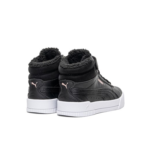 Sneakersy dziecięce czarne Puma Carina Mid Fur PS Puma 31 Sneaker Peeker