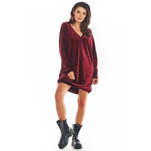 Welurowa sukienka oversize uniwersalny Sukienki.shop