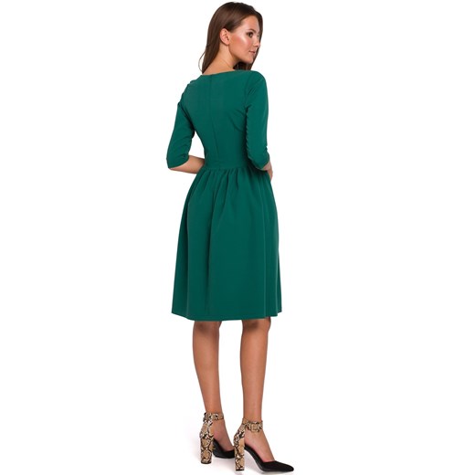 Rozkloszowana sukienka midi klasyczny fason Makover XL Sukienki.shop