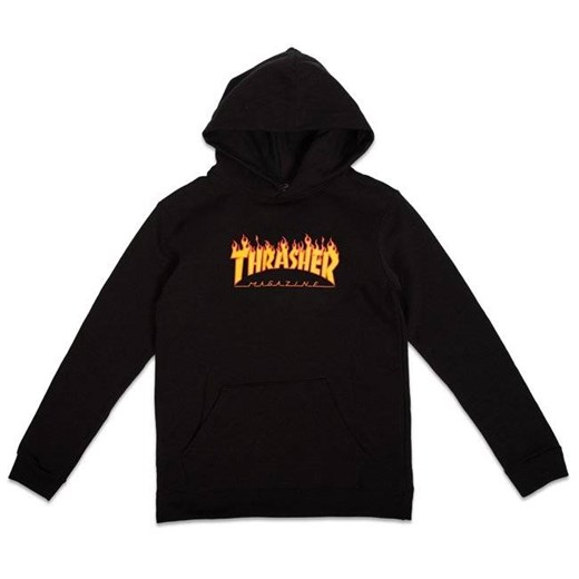 Bluza dziecięca z kapturem Thrasher Flame Logo Hoody Black Thrasher S California Skateshop