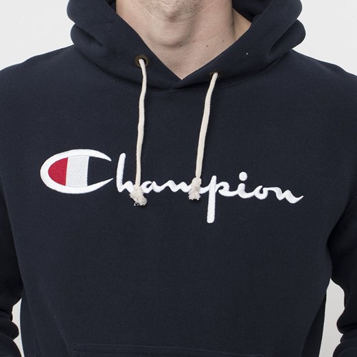 Bluza męska z kapturem Champion Reverse Weave Premium Emb. Script Navy Champion XXL California Skateshop