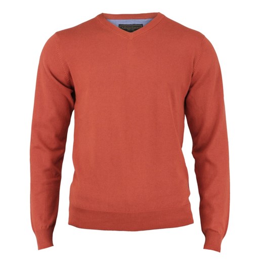 Męski sweter Adriano Guinari SWADGAW14ORANGE jegoszafa-pl pomaranczowy bawełniane
