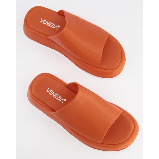 VENEZIA Klapki damskie - 22300 ORANGE Venezia 39 Venezia