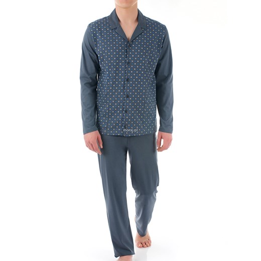 piżama męska - "różne kolory" moraj szary abstrakcyjne wzory