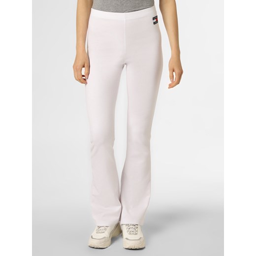 Tommy Jeans Damskie spodnie dresowe Kobiety biały jednolity ze sklepu vangraaf w kategorii Spodnie damskie - zdjęcie 134068469