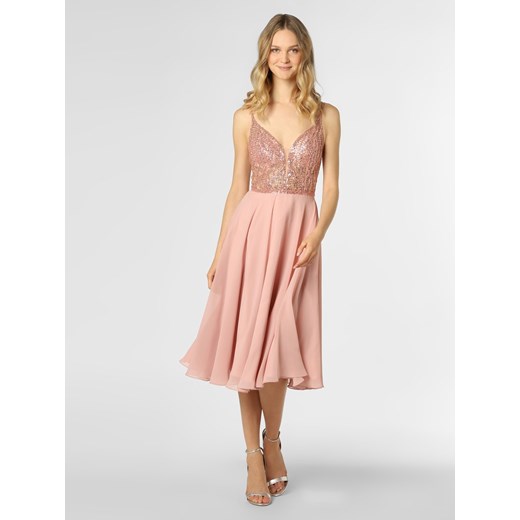 Swing Damska sukienka wieczorowa Kobiety Sztuczne włókno brudny róż jednolity ze sklepu vangraaf w kategorii Sukienki - zdjęcie 134068485