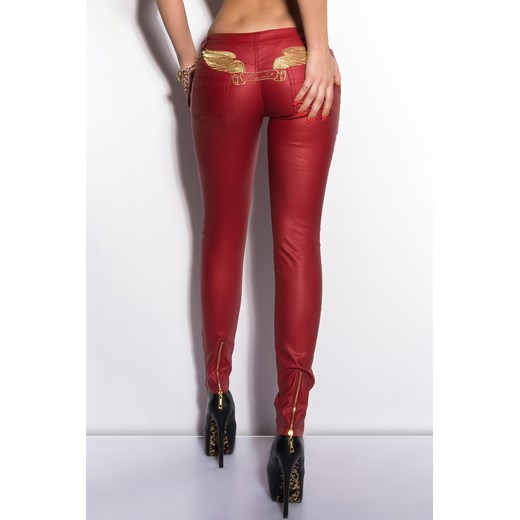 Czerwone spodnie ze wzorkiem na pośladkach esexy-pl czerwony abstrakcyjne wzory