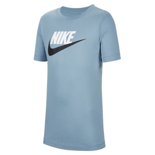 Bawełniany T-shirt dla dużych dzieci Nike Sportswear - Niebieski Nike S Nike poland