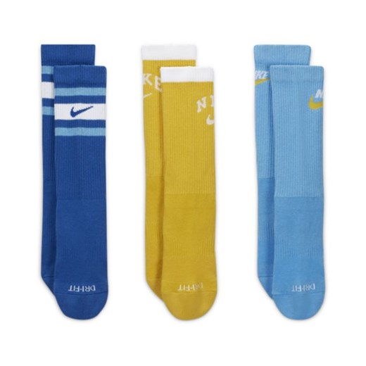Dziecięce klasyczne skarpety Nike Everyday Plus Cushioned - Wielokolorowe Nike S Nike poland
