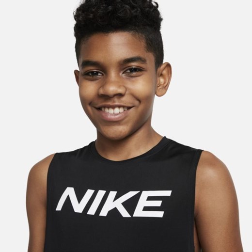 Koszulka bez rękawów dla dużych dzieci (chłopców) Nike Pro - Czerń Nike XL Nike poland