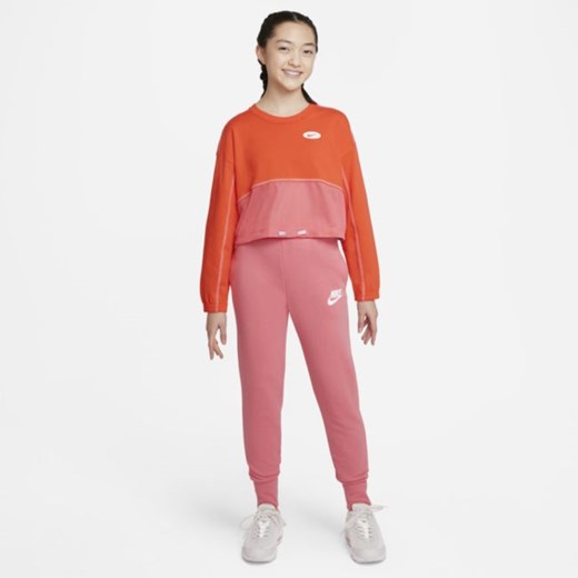 Bluza dla dużych dzieci (dziewcząt) Nike Sportswear Icon Clash - Pomarańczowy Nike XL promocja Nike poland