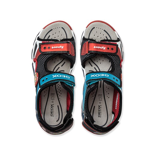 Sandały dziecięce czarne GEOX J Sandal Android Boy Super Mario Geox 25 Sneaker Peeker