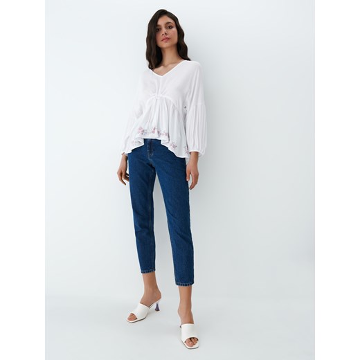 Mohito - Wiskozowa bluzka z haftem - Biały Mohito 38 Mohito