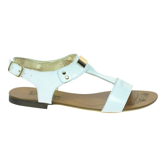 Sandały Atex 597/1 Biały gratia-pl szary sandały