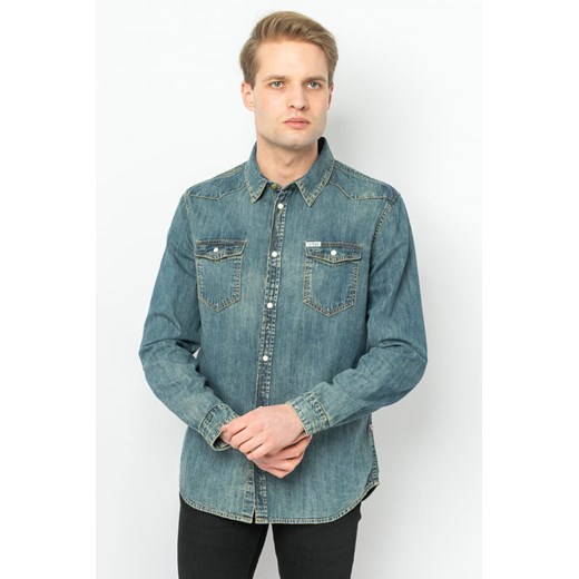 koszula męska guess m1bh02 d14lb jeansowa ze sklepu Royal Shop w kategorii Koszule męskie - zdjęcie 134205125