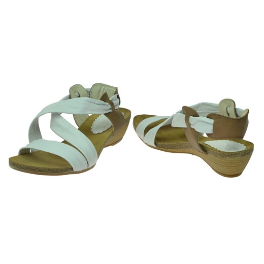 Sandały Gremax 02 Biały gratia-pl zielony sandały