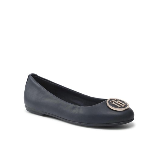 Baleriny Th Essentials Flat Ballerina FW0FW05782 Granatowy Tommy Hilfiger 36 wyprzedaż MODIVO
