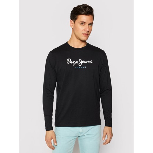 Longsleeve Eggo Long PM501321 Czarny Regular Fit Pepe Jeans M okazja MODIVO