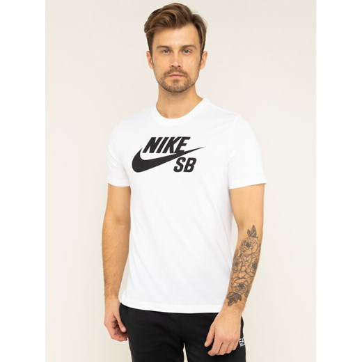 T-Shirt SB Dry Defect Logo AR4209 Biały Standard Fit Nike L MODIVO okazja