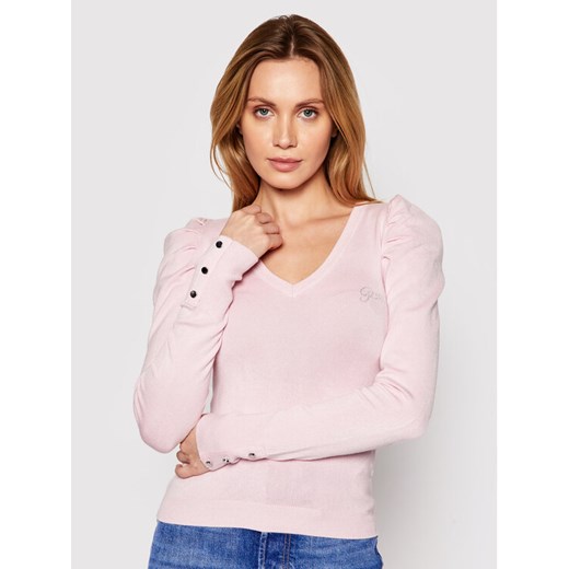 Sweter Carole W1RR05 Z2NQ0 Różowy Slim Fit Guess S wyprzedaż MODIVO