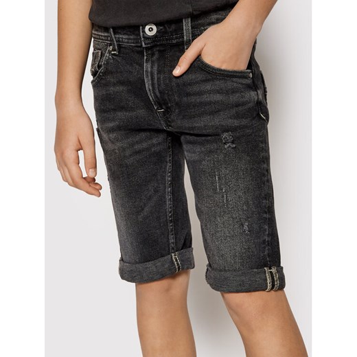 Szorty jeansowe Becket PB800135 Czarny Slim Fit Pepe Jeans 10Y MODIVO okazyjna cena