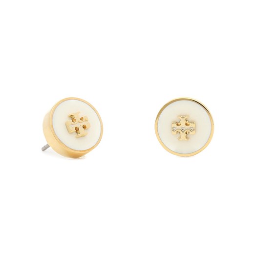 Kolczyki Kira Enamel Circle Stud Earring 64885 Złoty Tory Burch 00 MODIVO