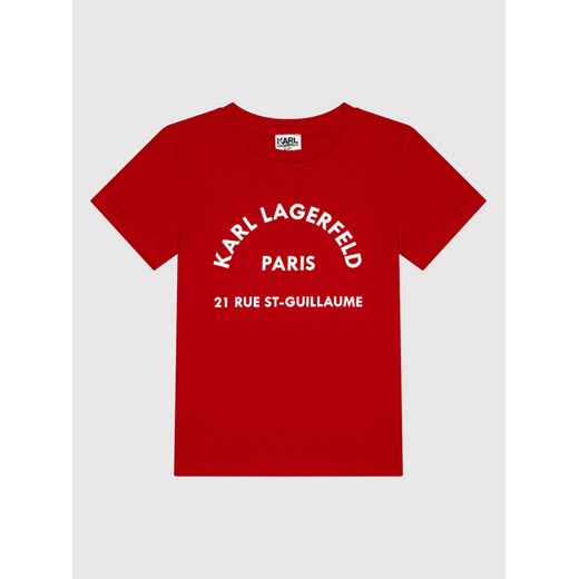 T-Shirt Z25316 S Czerwony Regular Fit Karl Lagerfeld 10Y MODIVO wyprzedaż