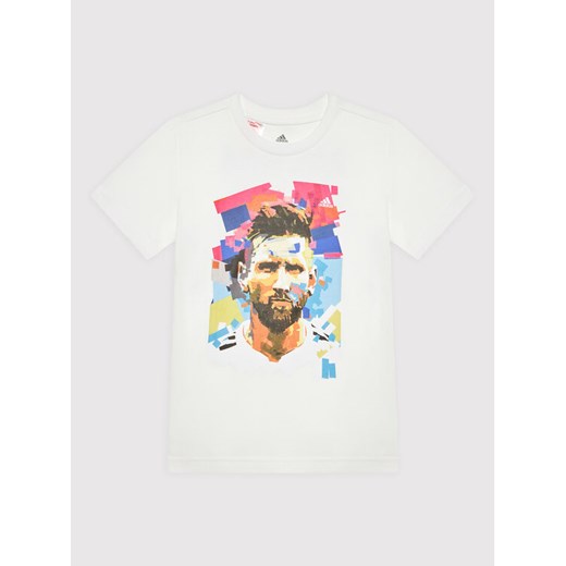 T-Shirt Messi Football HA091 Biały Regular Fit 15_16Y MODIVO