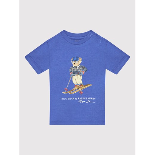 T-Shirt 320853790004 Niebieski Regular Fit Polo Ralph Lauren 9M MODIVO promocyjna cena