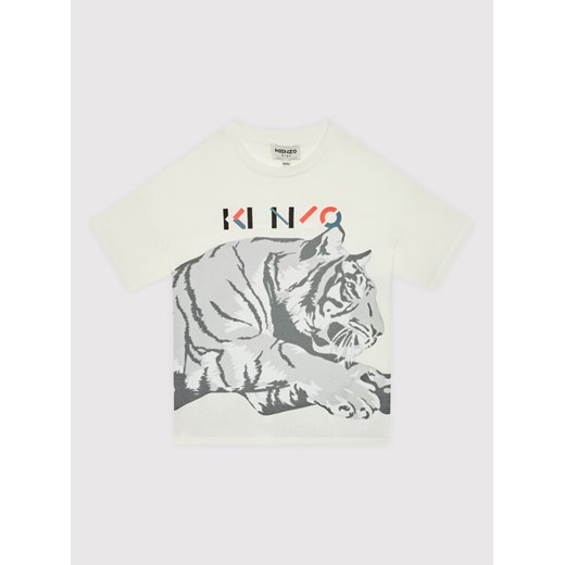 T-Shirt K25648 S Biały Regular Fit Kenzo Kids 14Y MODIVO