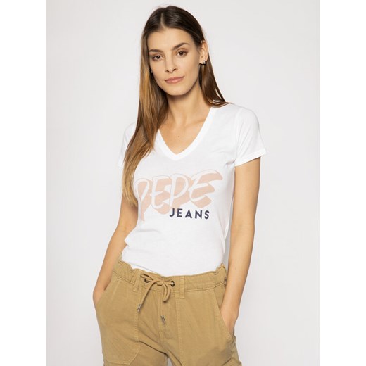 T-Shirt Adele PL504431 Biały Regular Fit Pepe Jeans XS promocja MODIVO