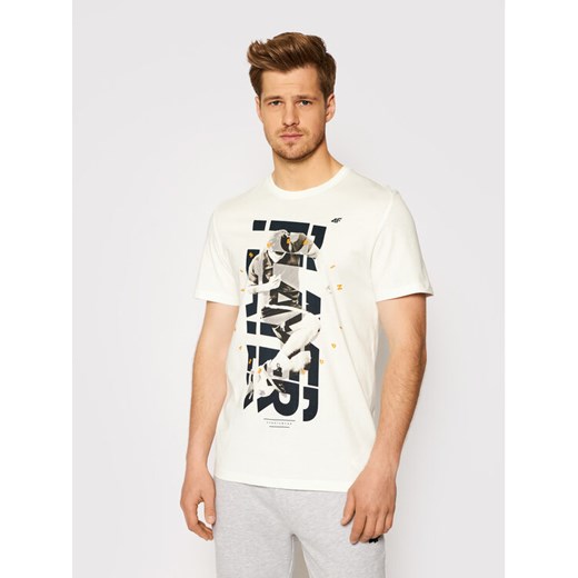 T-Shirt H4L21-TSM011 Biały Regular Fit S promocyjna cena MODIVO