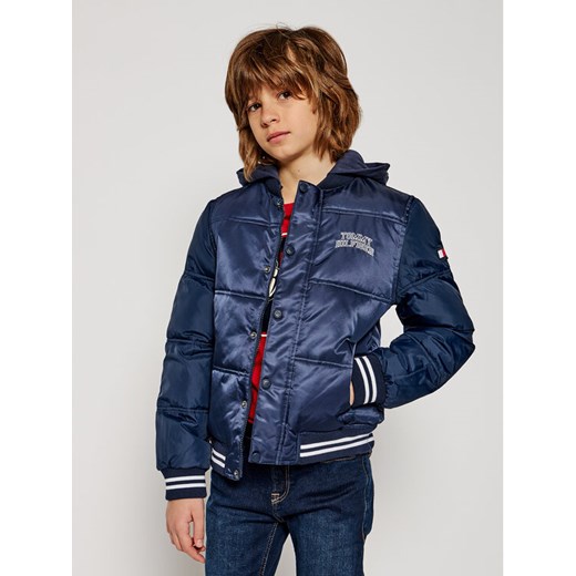 Kurtka puchowa Quilted Bomber KB0KB05991 D Granatowy Regular Fit Tommy Hilfiger 8Y promocyjna cena MODIVO