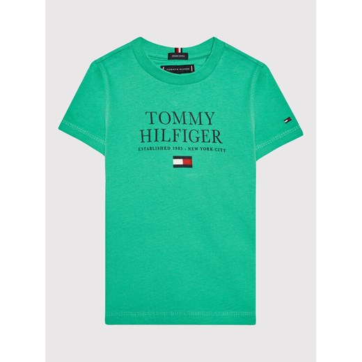 T-Shirt Logo KB0KB07012 D Zielony Regular Fit Tommy Hilfiger 10Y MODIVO