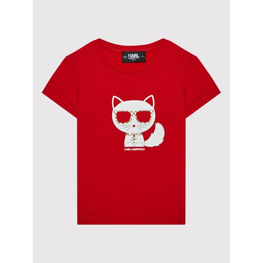 T-Shirt Z15353 S Czerwony Regular Fit Karl Lagerfeld 8Y MODIVO