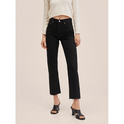 Jeansy Havana 27009805 Czarny Straight Fit Mango 34 MODIVO