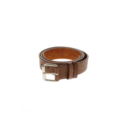 Faux leather belt terranova brazowy metalowe