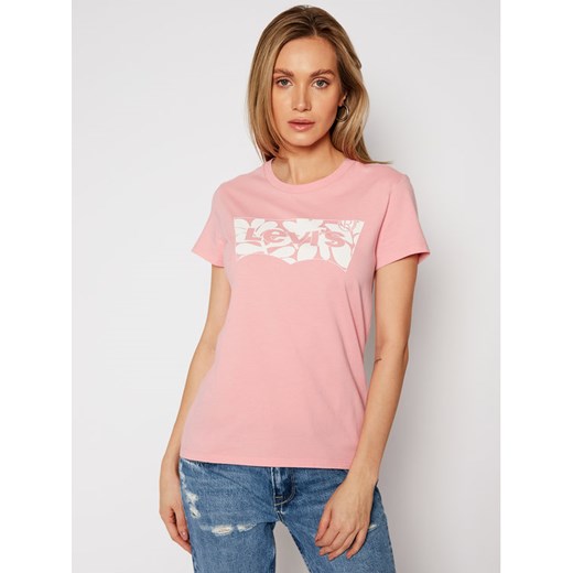 T-Shirt 17369 Różowy Regular Fit XS promocyjna cena MODIVO