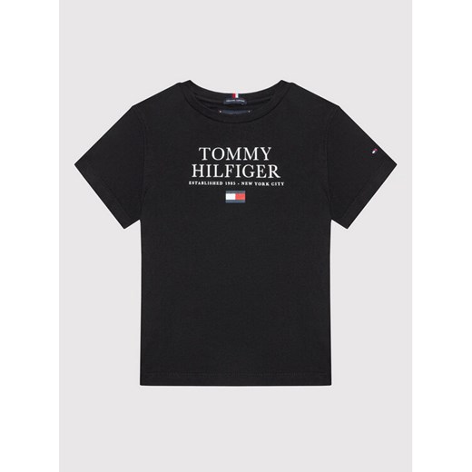 T-Shirt Th Logo KB0KB07012 D Czarny Regular Fit Tommy Hilfiger 8Y MODIVO