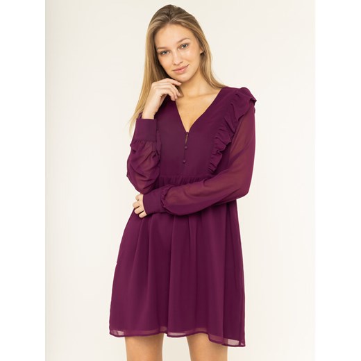 Sukienka koktajlowa W01K70 W8SL0 Fioletowy Relaxed Fit Guess S MODIVO okazja