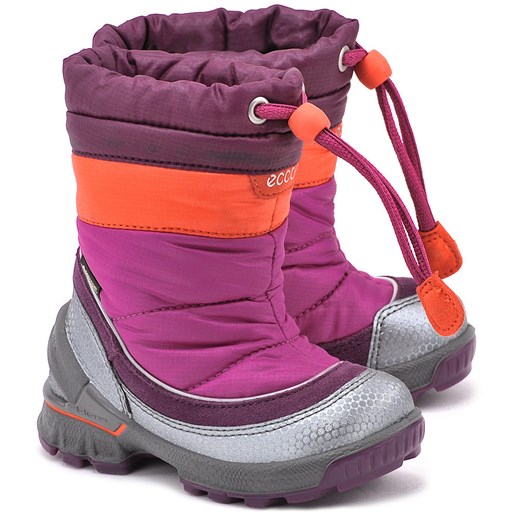 Biom Hike Infant - Różowe Nylonowe Śniegowce Dziecięce - 75350158581 mivo-kids fioletowy antypoślizgowe