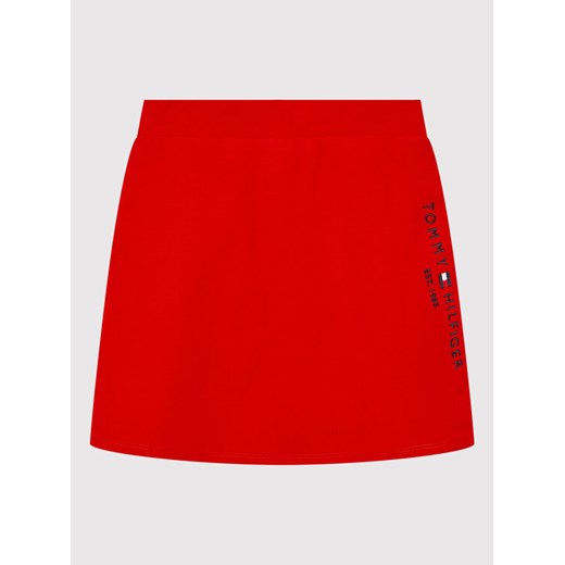 Spódnica Essential KG0KG06129 D Czerwony Regular Fit Tommy Hilfiger 12Y wyprzedaż MODIVO