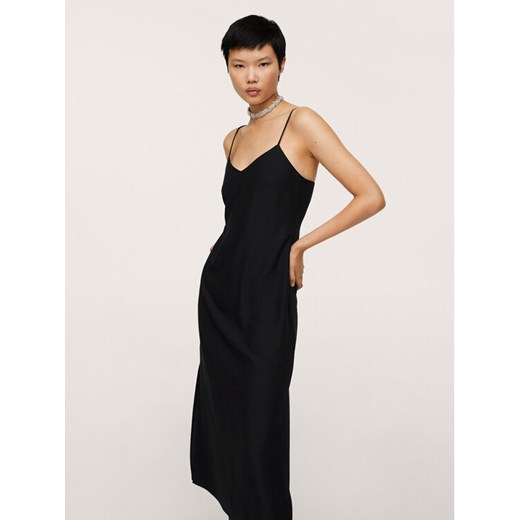 Sukienka codzienna Beady 17069202 Czarny Regular Fit Mango XL okazja MODIVO