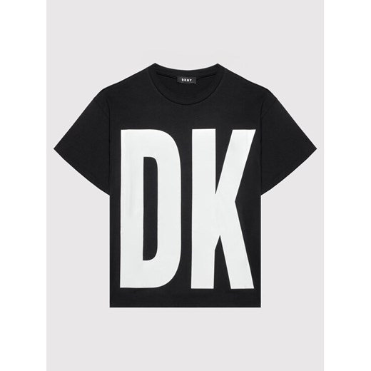 T-Shirt D35R61 M Czarny Regular Fit 8A okazja MODIVO