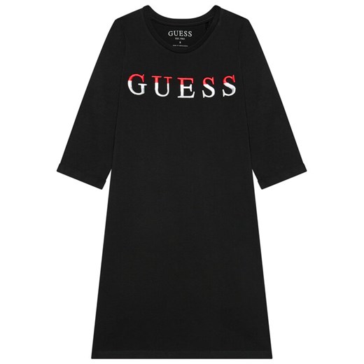 Sukienka codzienna J1YK40 KAUD0 Czarny Regular Fit Guess 8Y wyprzedaż MODIVO