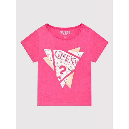 T-Shirt K2RI02 K6YW1 Różowy Regular Fit Guess 6X_7Y MODIVO