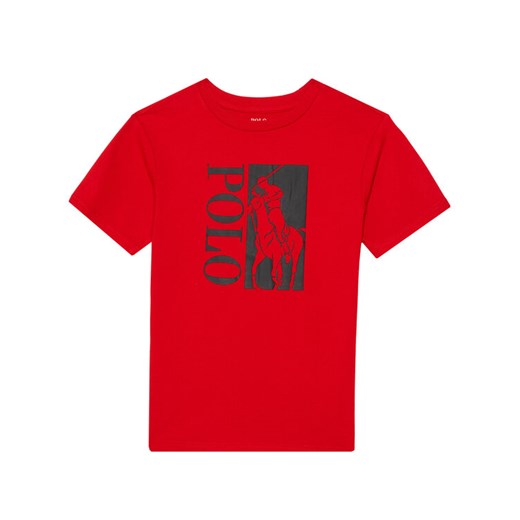 T-Shirt Ss Cn 323836650003 Czerwony Regular Fit Polo Ralph Lauren S okazyjna cena MODIVO