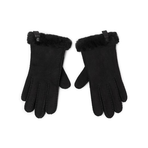 Rękawiczki Damskie W Shorty Glove W Leather Trim 17367 Czarny L MODIVO